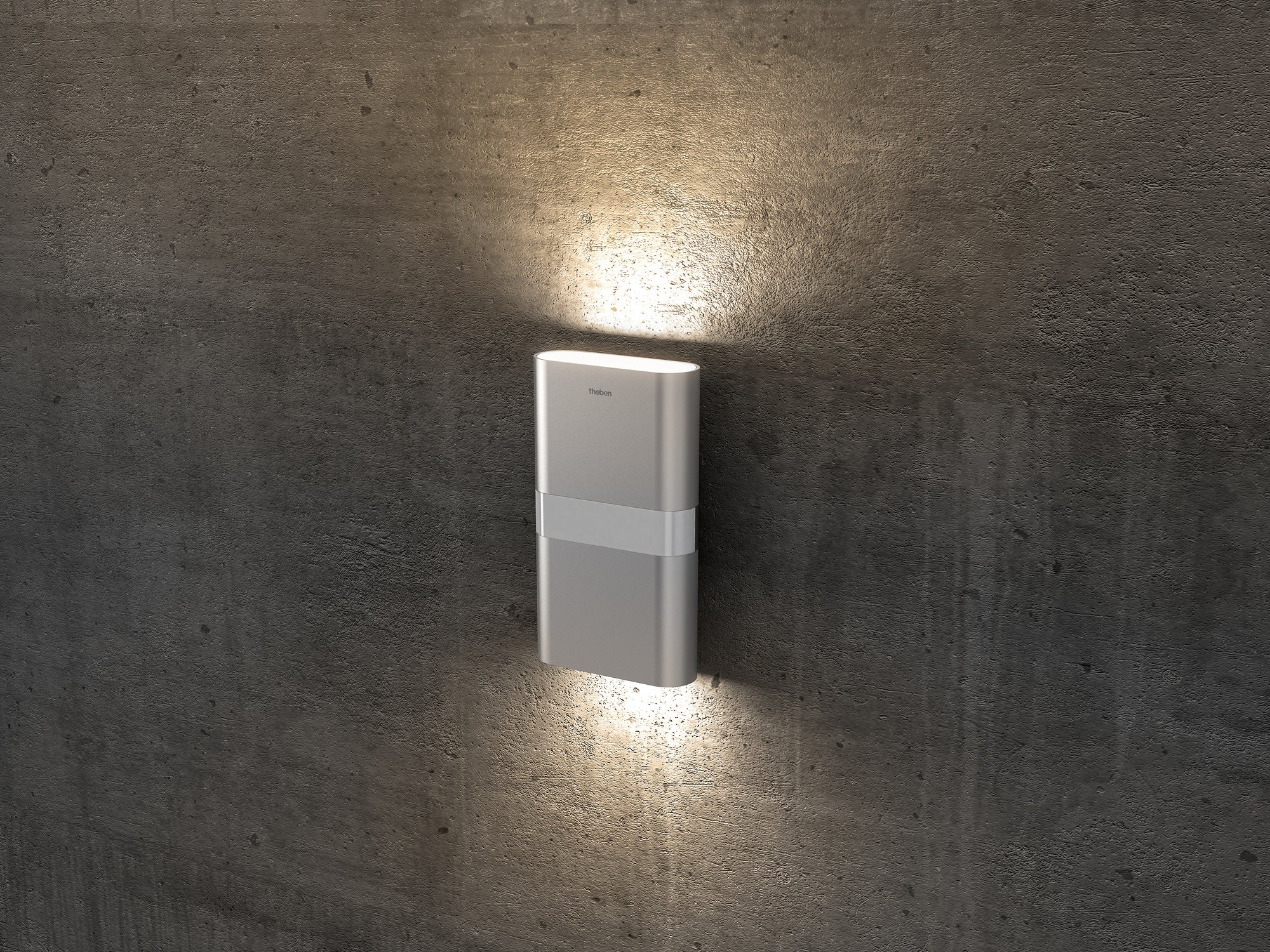 THEBEN LED-Leuchte mit Bewegungsmelder für Wandmontage, 11 Watt, aluminium