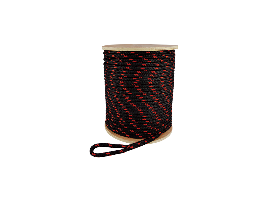 RUNPOTEC 20617 Tažné lano z polyesteru na bubnu, prům. 12 mm, délka 300 m