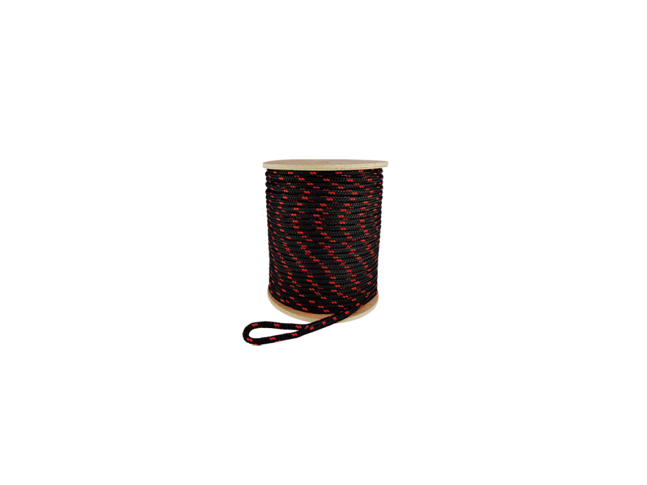 RUNPOTEC 20621 Tažné lano z polyesteru na bubnu, prům. 8 mm