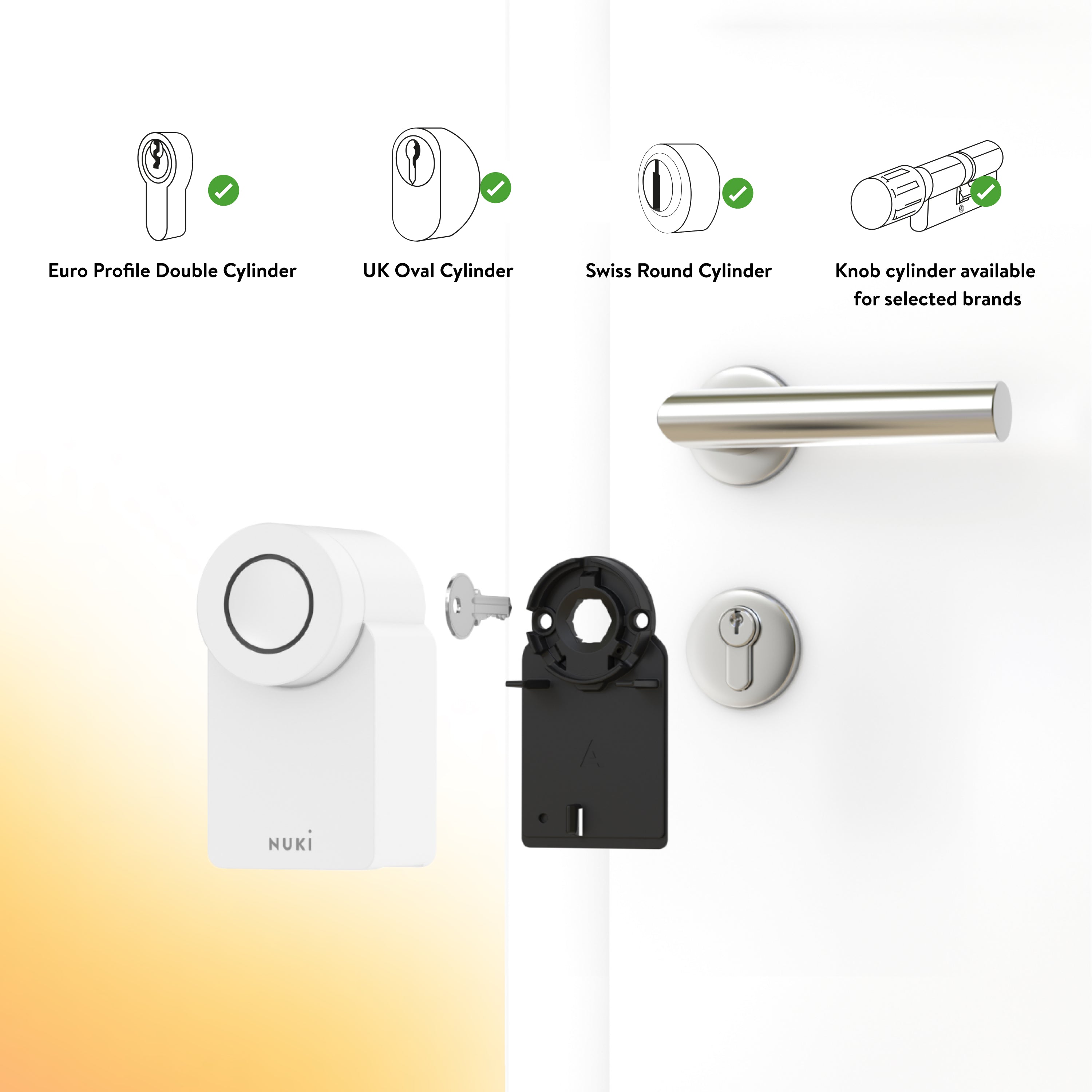 NUKI 221148 Chytrý zámek SMART LOCK GO s podporou standardu Matter, bílý