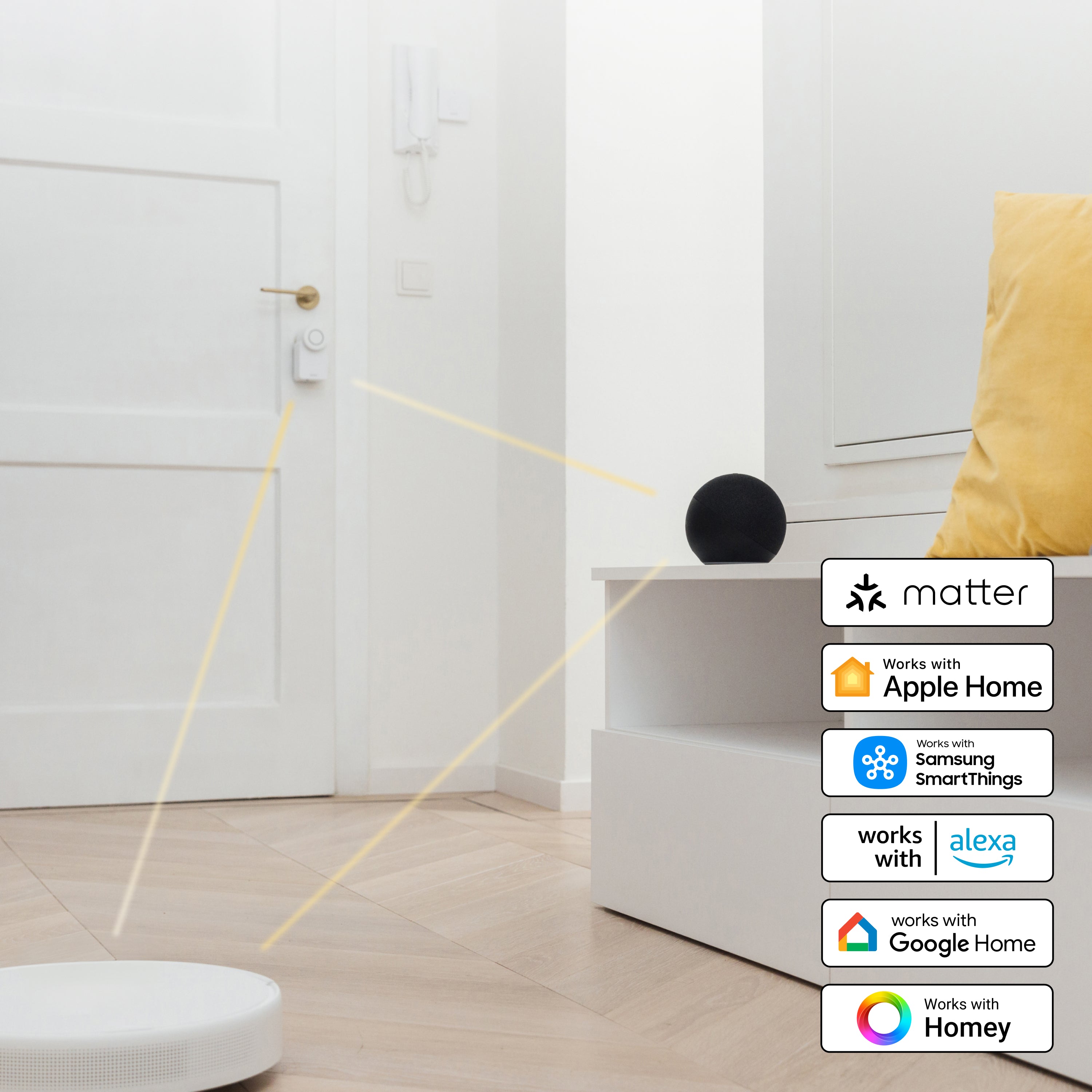 NUKI 221148 Chytrý zámek SMART LOCK GO s podporou standardu Matter, bílý