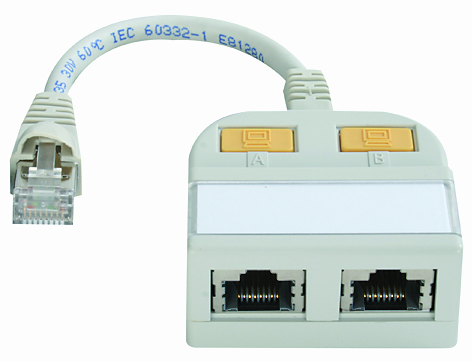 TELEGÄRTNER 100023151 (J00029A0010) T-Adaptér RJ45 2x10/100BT, nestíněný