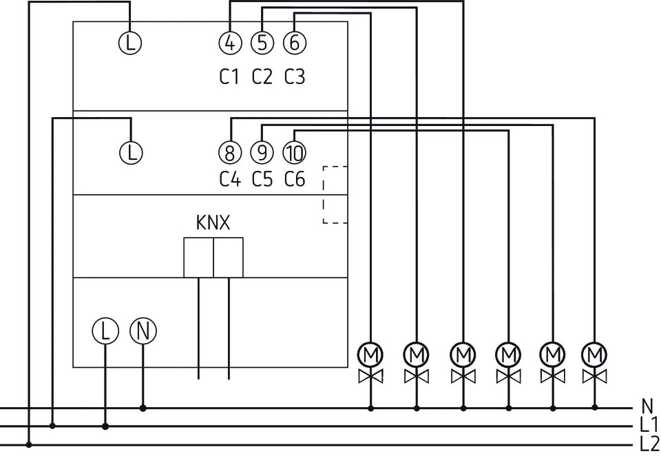 THEBEN 4930240 Aktor topení HMG 6 T KNX