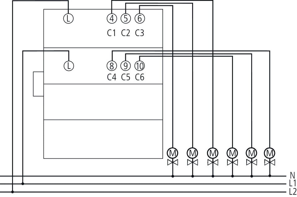 THEBEN 4930245 Aktor topení HME 6 T KNX