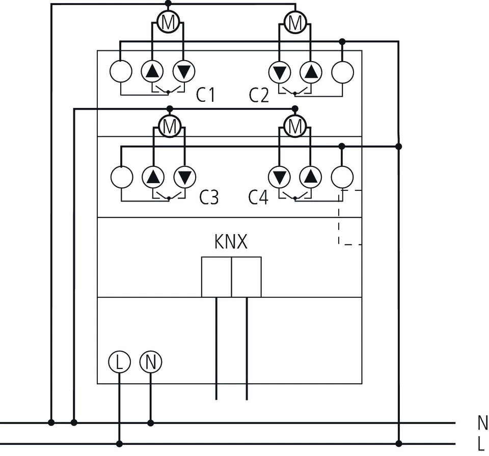 THEBEN 4930250 Žaluziový aktor JMG 4 T KNX