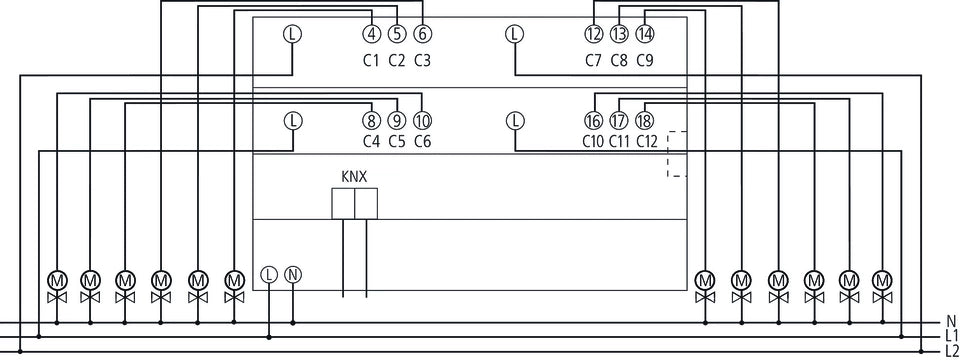 THEBEN 4940245 Aktor topení HM 12 T KNX