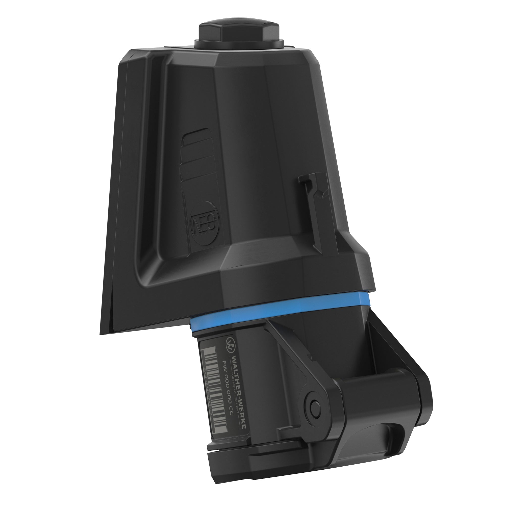 WALTHER FW110306SK CEE Nástěnná zásuvka NEO, 16A 3P 230V 6h, IP54, se šroubovým připojením, černá/modrá