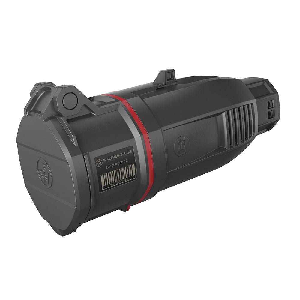 WALTHER FW310506CC CEE Spojka NEO One-Touch, 16A 5P 400V 6h, IP54, s bezšroubovým pružinovým připojením, automatické odlehčení v tahu, černá/červená