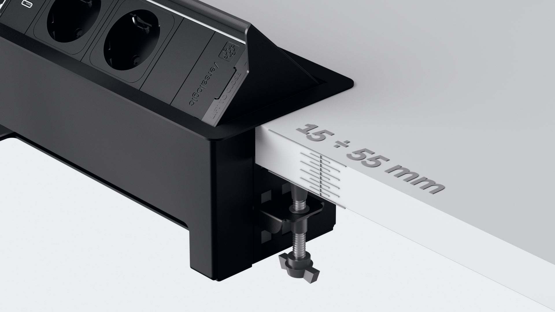 ASA 06131E00011 Vestavná zásuvková jednotka VERSANET PRO 2x230V, 2xUSB 5V (nabíječka), 1x volná pozice, kartáčovaná nerez