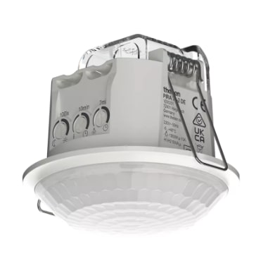 THEBEN 1030201 PIRA T8-2 DE Pohybové a přítomnostní čidlo, vnitřní, montáž do stropu, kruhový rozsah detekce 360°, 2 kanály, bílé