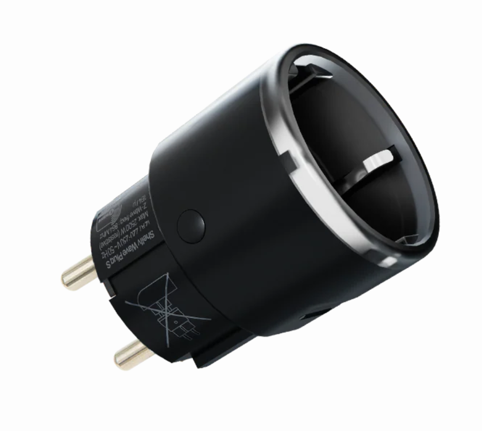 Shelly Wave Plug S Black LR – Chytrá zásuvka