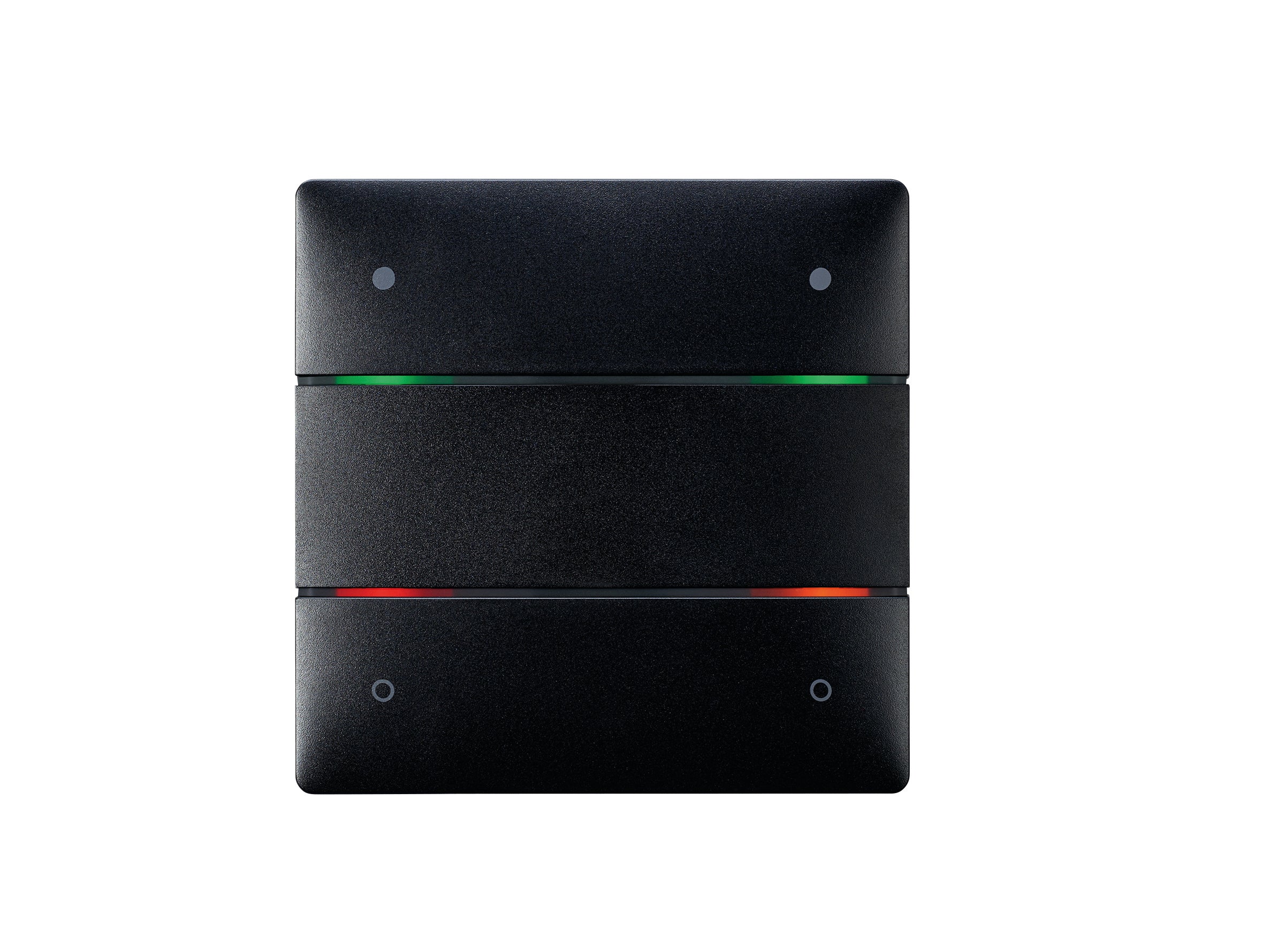 THEBEN LUXORliving-Tastsensor mit 4 Tasten und 4 Status-LEDs, integrierter Temperatursensor, Farbe schwarz