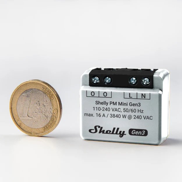 Shelly PM Mini Gen3 Modul měření spotřeby