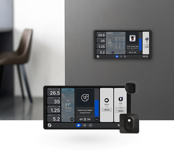 Shelly Wall Display X2 Black + Blu H&T Black – Nástěnný dotykový displej s Wi-Fi a Bluetooth