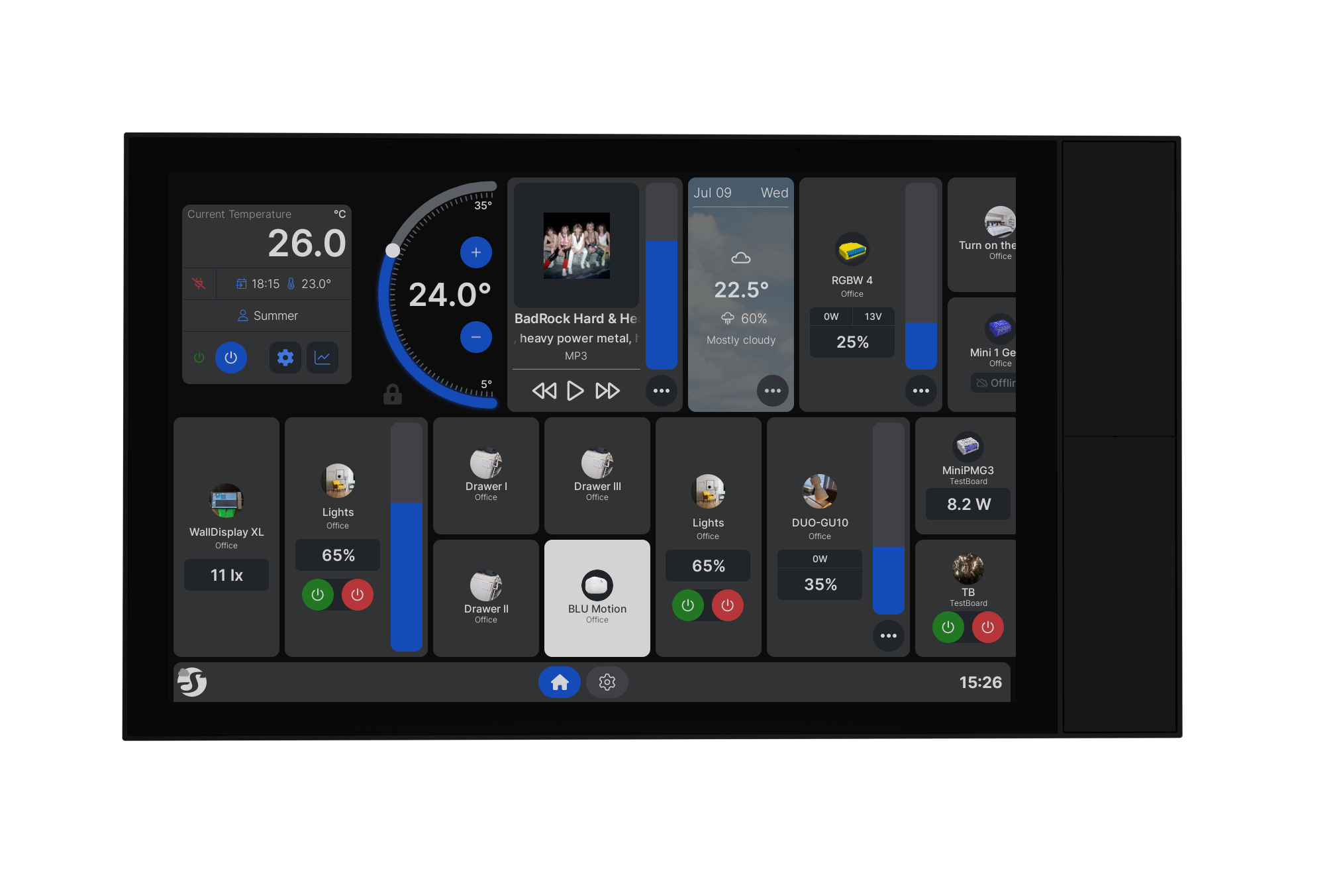 Shelly Wall Display XL Black – Inteligentní ovládací panel 10,1″