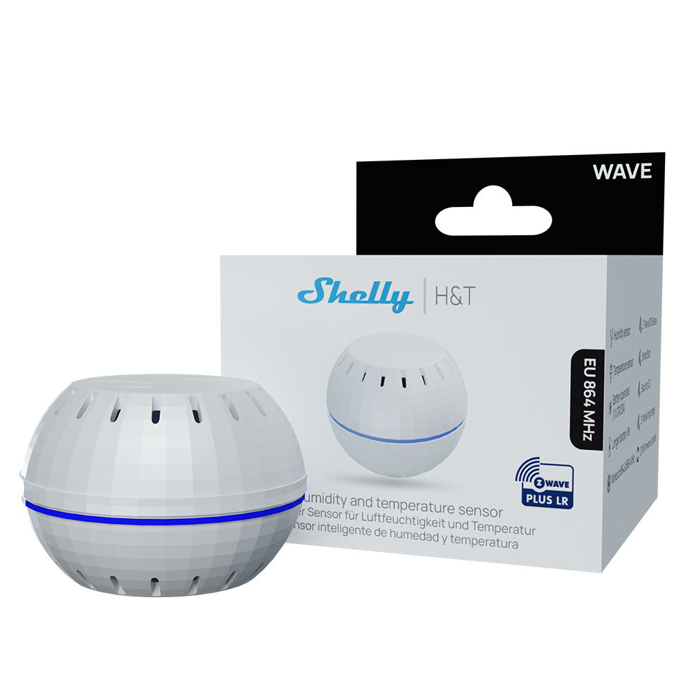 Shelly Wave H&T (2025) LR – Teplotní a vlhkostní senzor Z-Wave