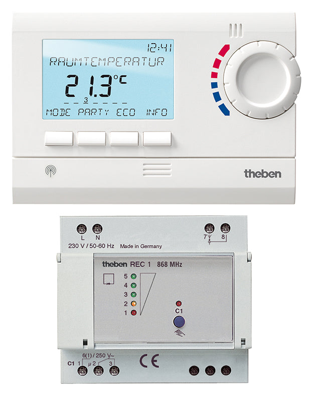 THEBEN Uhrenthermostat mit Funksteuerung, 7 Tage, 1 Zonenregelung