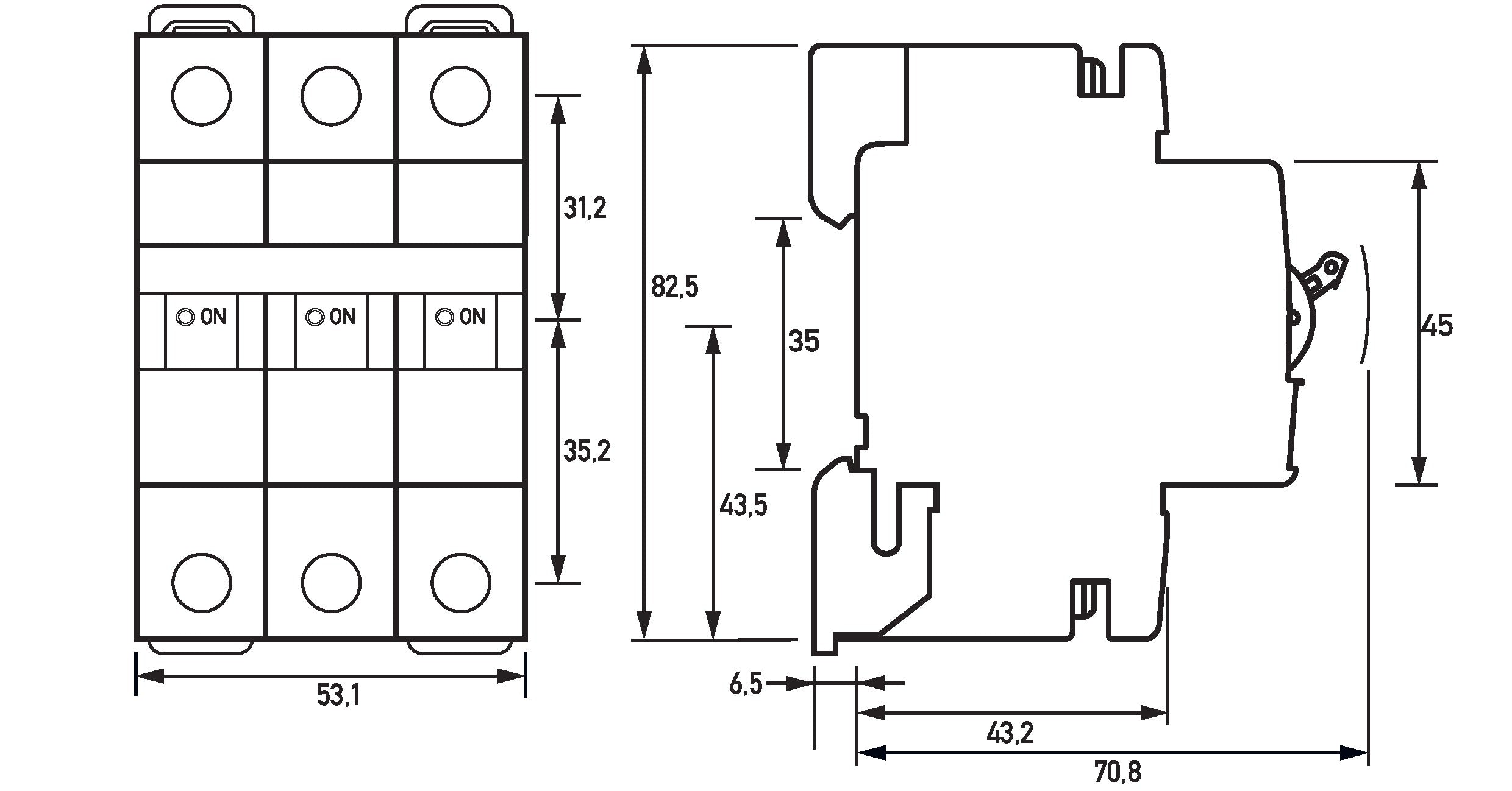 Doepke Doepke LS-Schalter 3p, B-Char, 400 V/40 A AC, 10 kA