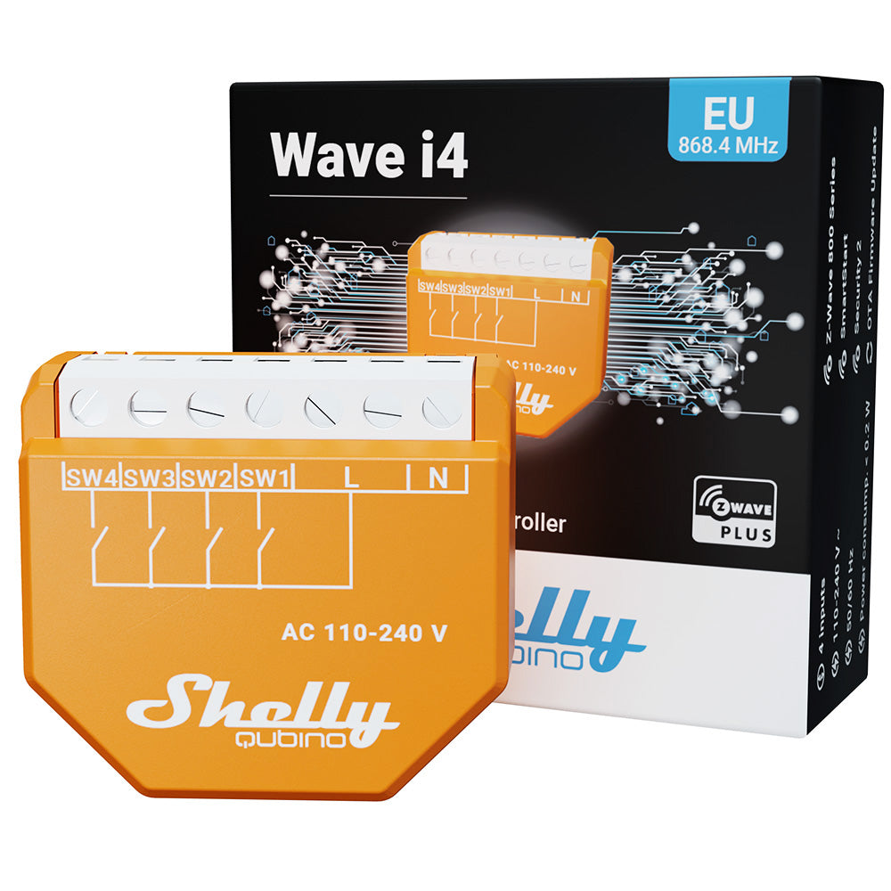 Shelly Wave i4 LR – Vstupní modul, 4 digitální vstupy