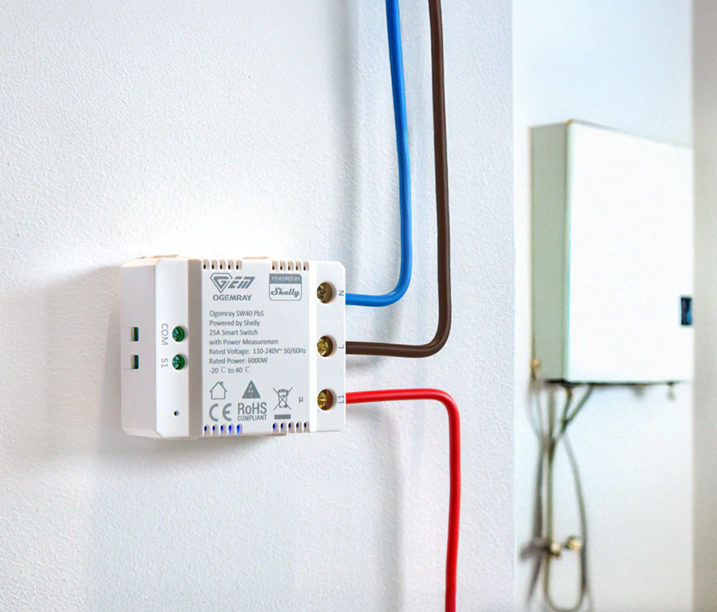 Ogemray Smart relay 25A – Výkonné chytré relé s měřením spotřeby