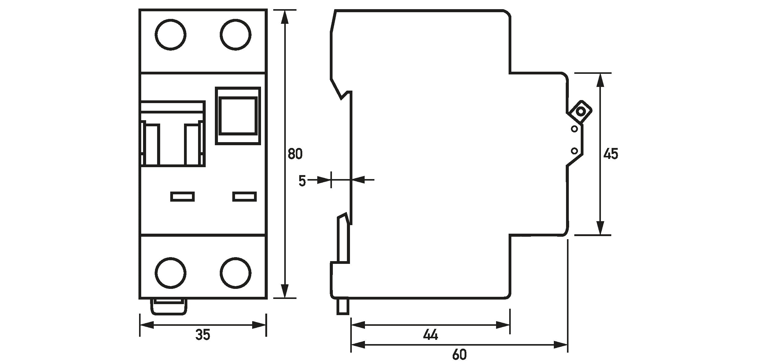 Doepke Doepke FI-/LS-Kombination 1p+N, 16 A, 0.03 A, C-Char, Typ AC, N-re