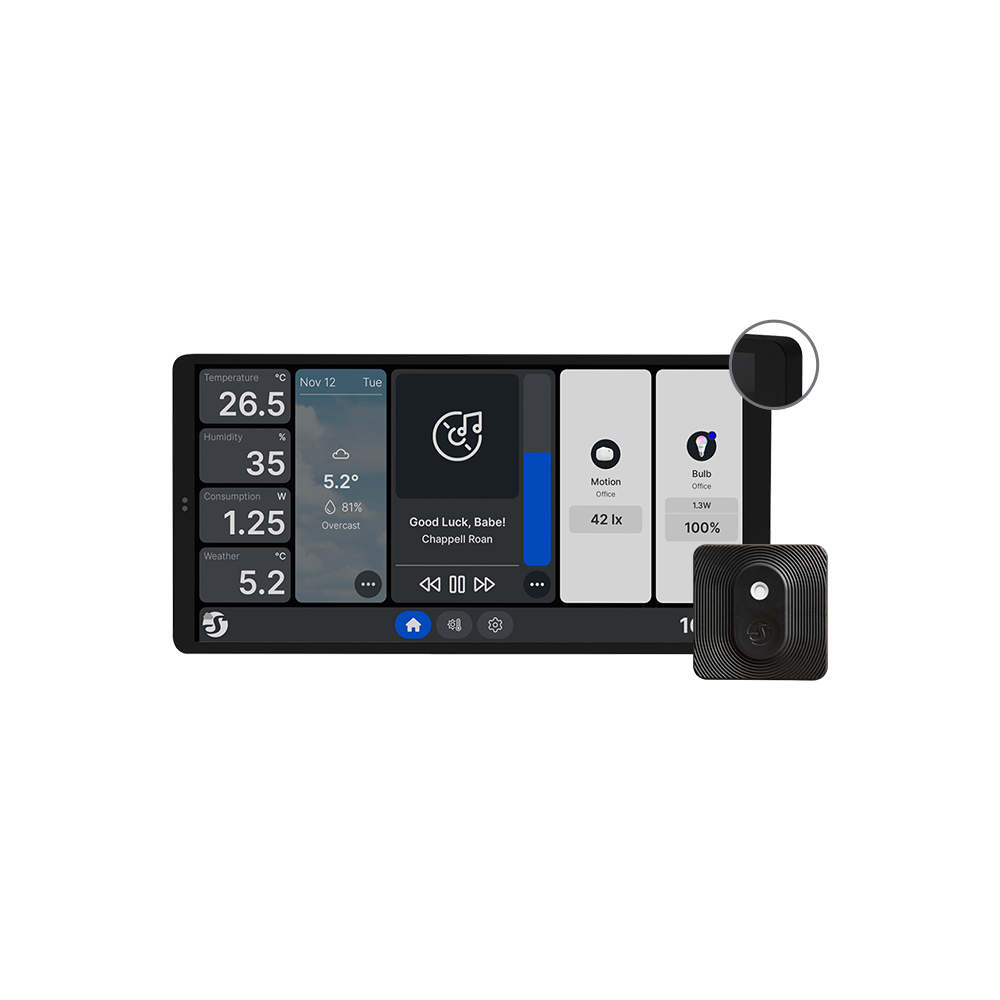 Shelly Wall Display X2 Black + Blu H&T Black – Nástěnný dotykový displej s Wi-Fi a Bluetooth