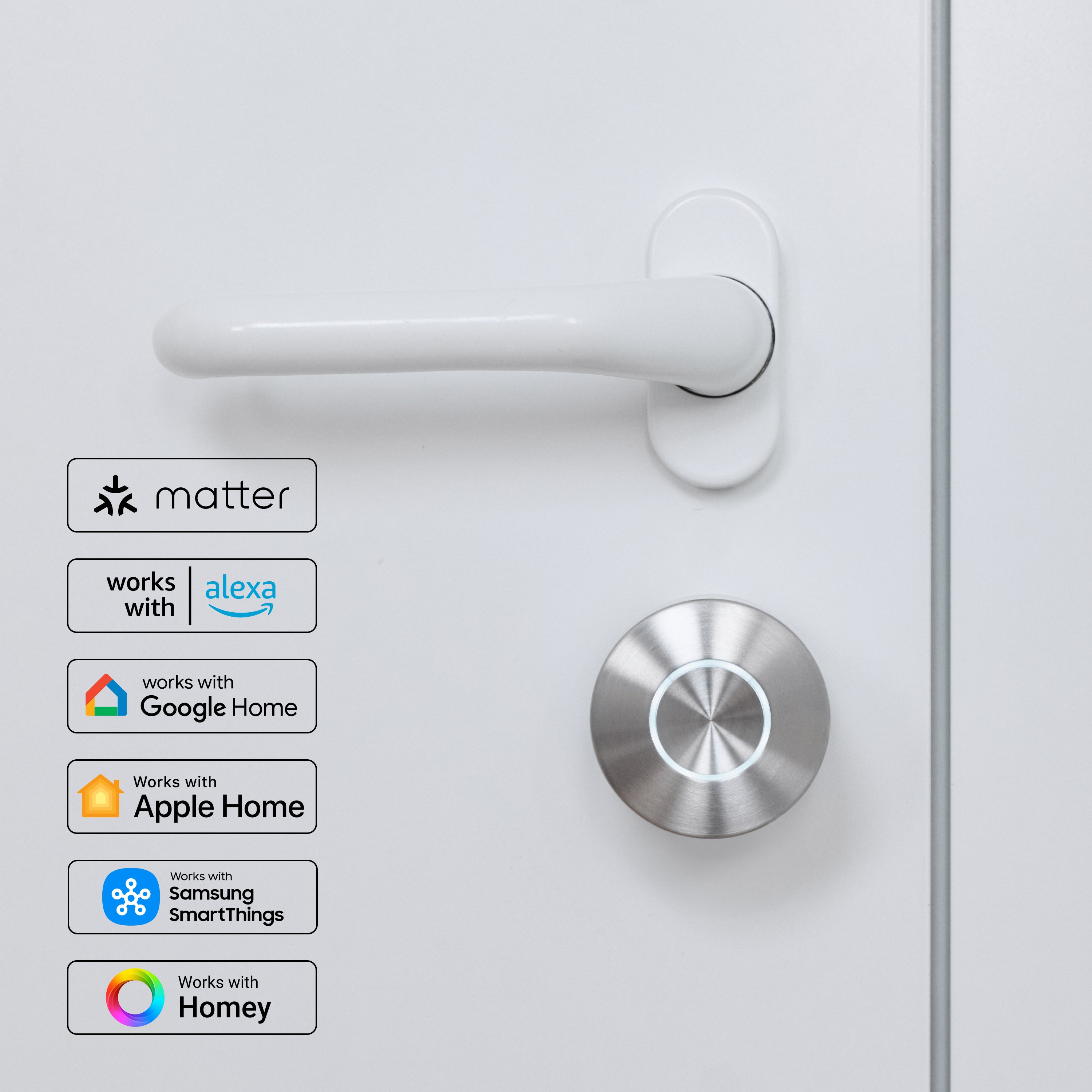 NUKI 221147 SMART LOCK PRO Chytrý zámek, Wi-Fi, Matter, 5. generace, černý/bílý