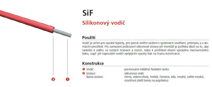 EST Silikonový jednožilový vodič SIAF (SIF) 6 mm2, černý