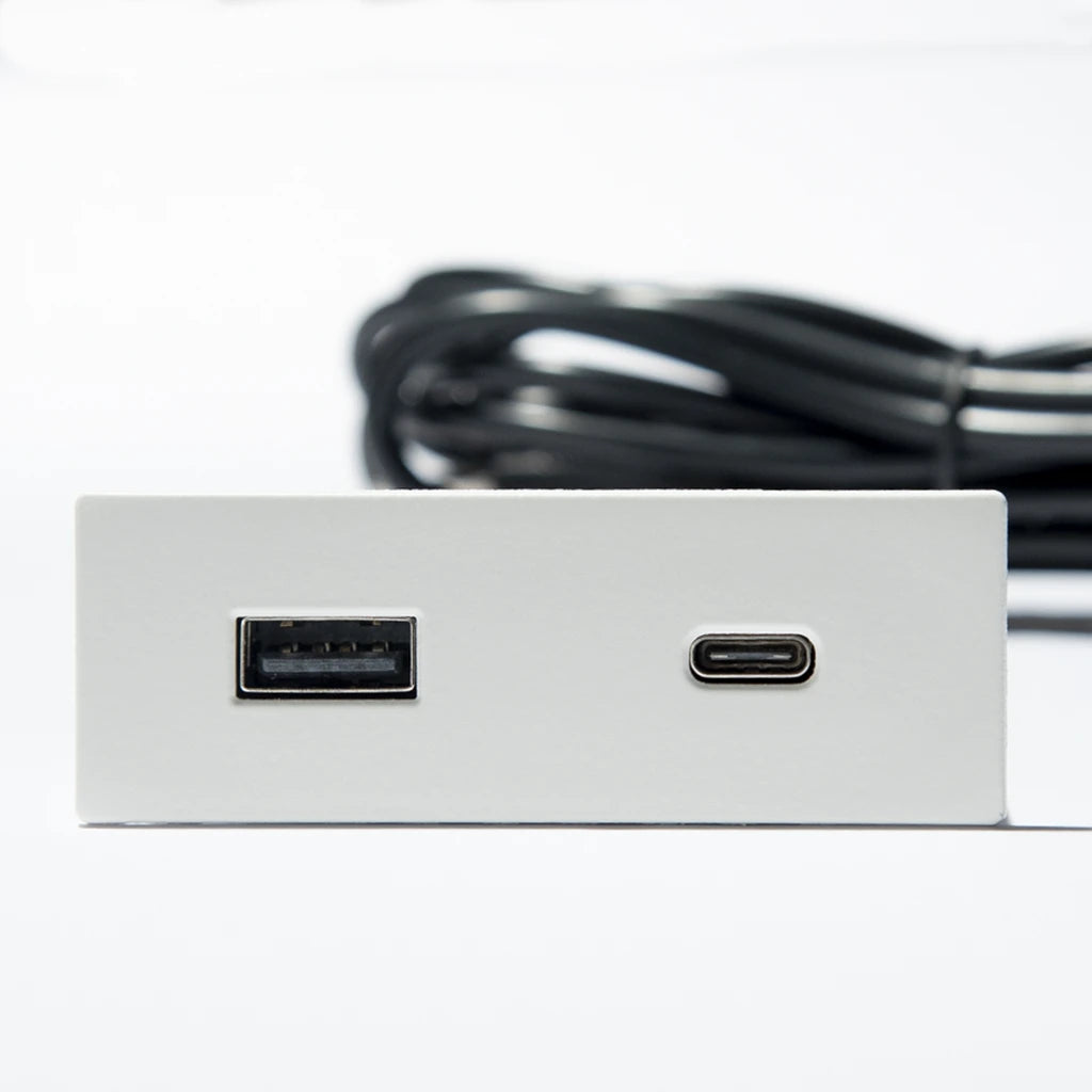 ASA 06029P00007 Nabíjecí HUB vestavný VERSAPICK, 2xUSB 5V (typ A), 70x25mm, obdélníkový, plast, bílá matná