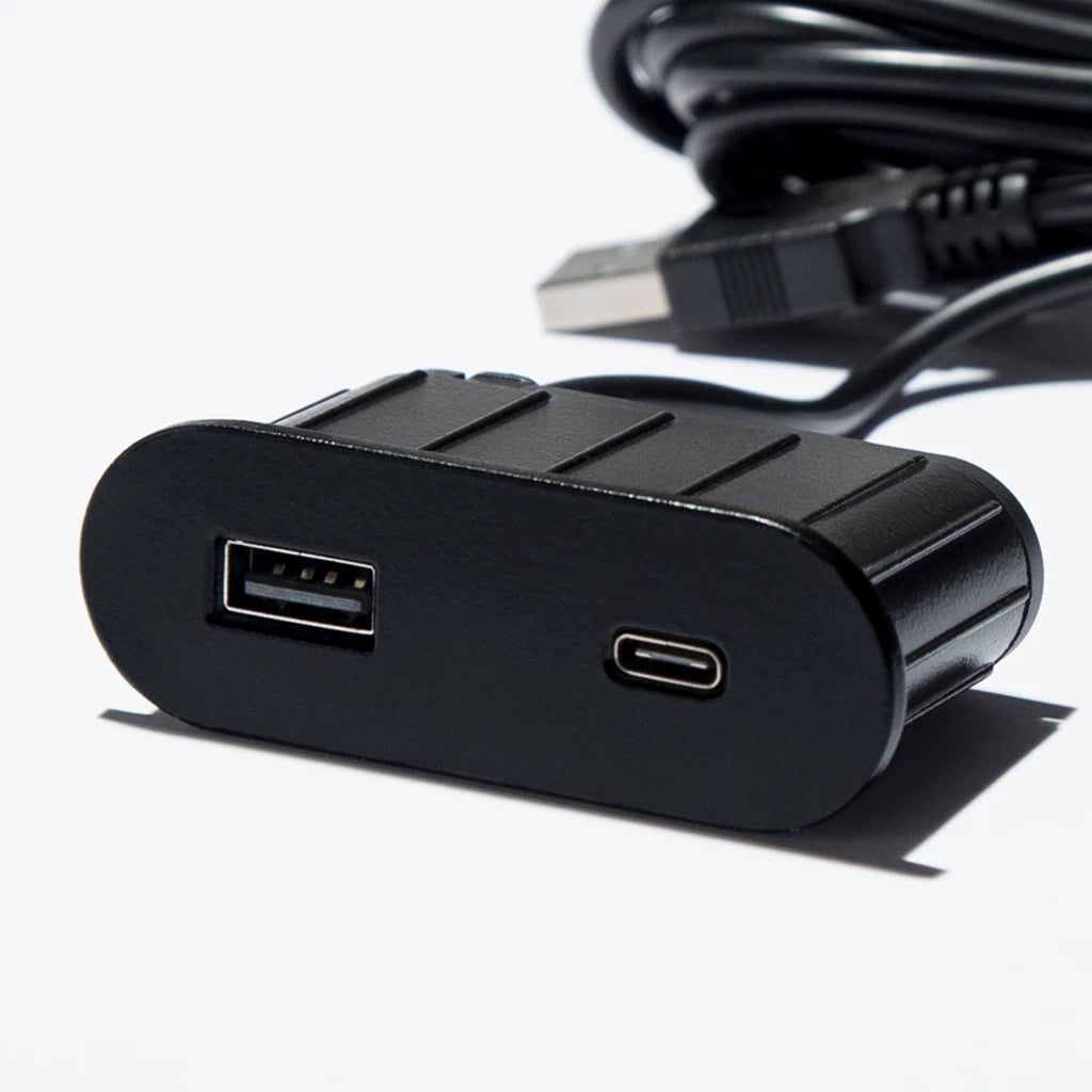 ASA 06029Z00061 Nabíjecí HUB vestavný VERSAPICK, 1xUSB 5V (typ A+C), 70x25mm, oválný, kov, černá matná