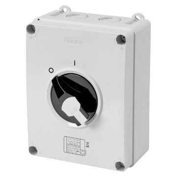 GEWISS GW70420P Vačkový spínač, ovládací verze, 80A 4P, IP66/67/69, černá páčka