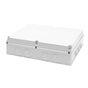 Gewiss ABZWEIGKÄSTEN  MIT FLACHEM SCHRAUBDECKEL - IP55 - INNEN-ABMESSUNGEN 460X380X120 - MIT KABELEINFÜHRUNGEN - GWT960ºC - GRAU RAL 7035