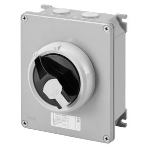 Gewiss DREHSCHALTER - HP - AUFBAU-STEUERSCHALTER - METALLGEHÄUSE - 16 A 3P - ABSCHLIESSBARER SCHWARZER GRIFF - IP66
